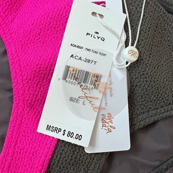 PILYQ Acai Reef Two Toned Teeny Bikini Bottom - Picture 7 of 7